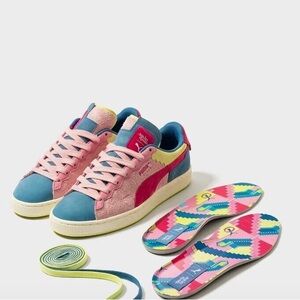 Puma Sg X Suede Lace Up  Mens Blue Sneakers